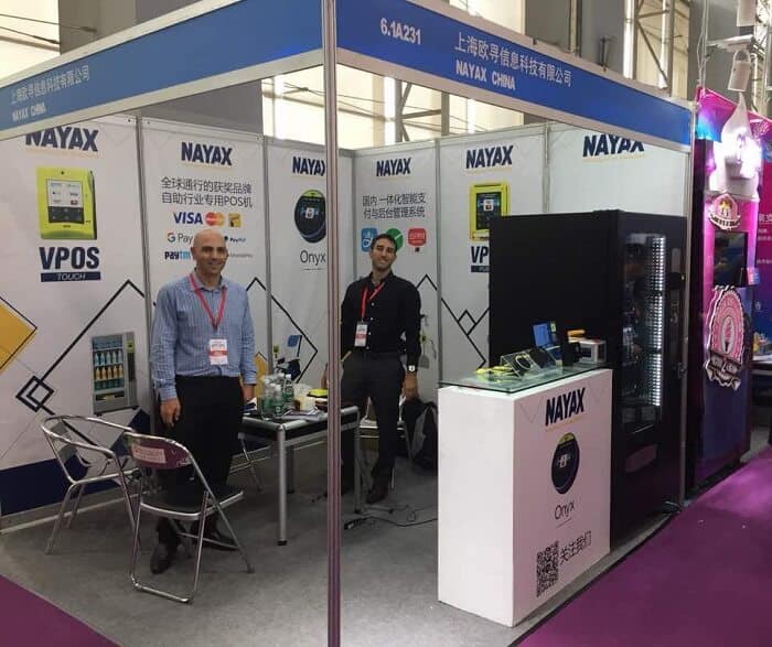 Nayax’s booth at the 6th annual Self-Service Fair in China