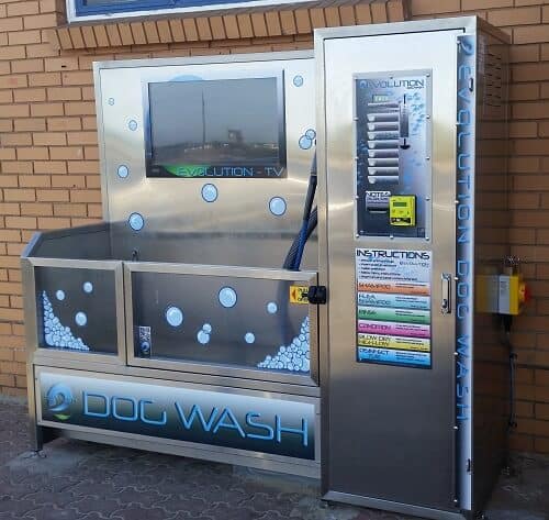 self-serve dog wash station can also be installed at a gas station to enhance your consumers' user experience