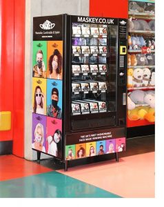 Maskey UK Vendamask vending machine using cashless payments