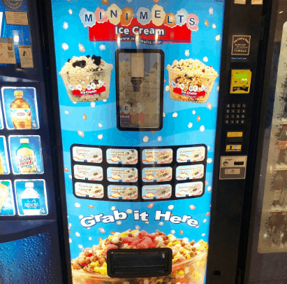 Cashless payment for ice cream vending machines and other frozen foods