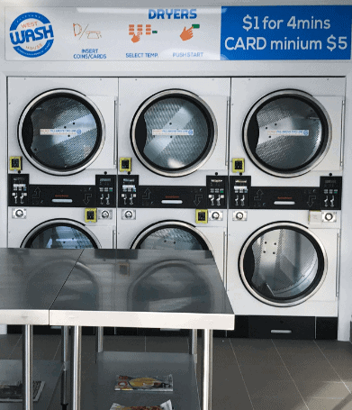 laundromat with cashless payment system